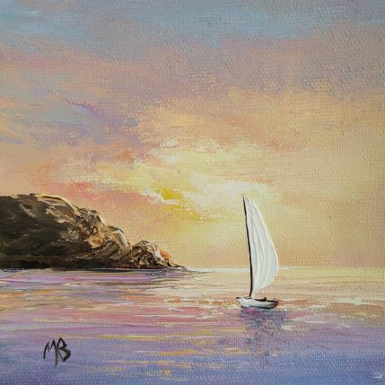 Gemälde Couleurs du soir von Blandin Magali | Gemälde Figurativ Öl Landschaften