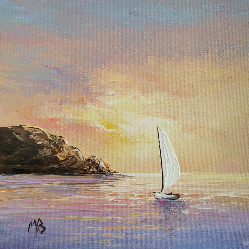 Gemälde Couleurs du soir von Blandin Magali | Gemälde Figurativ Landschaften Öl