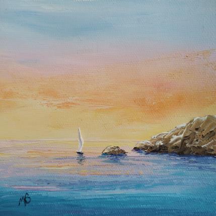 Gemälde Lumière couchante von Blandin Magali | Gemälde Figurativ Öl Landschaften