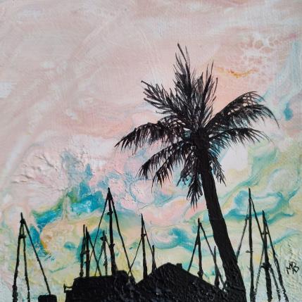 Gemälde Vers le port von Blandin Magali | Gemälde Figurativ Öl Landschaften