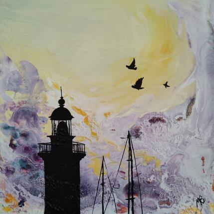 Gemälde L'envol von Blandin Magali | Gemälde Figurativ Öl Landschaften, Pop-Ikonen