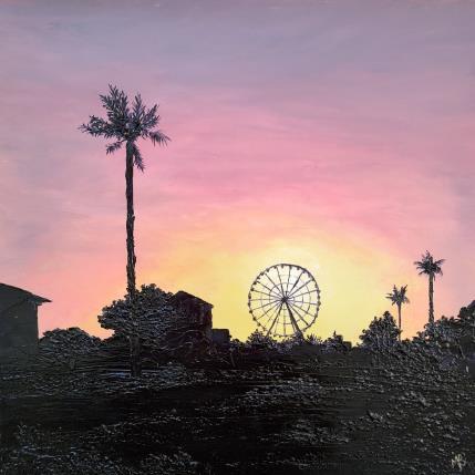 Gemälde La grande roue von Blandin Magali | Gemälde Figurativ Öl Landschaften