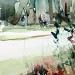 Painting Le jardin des Prébendes by Gutierrez | Painting Impressionism Urban Watercolor