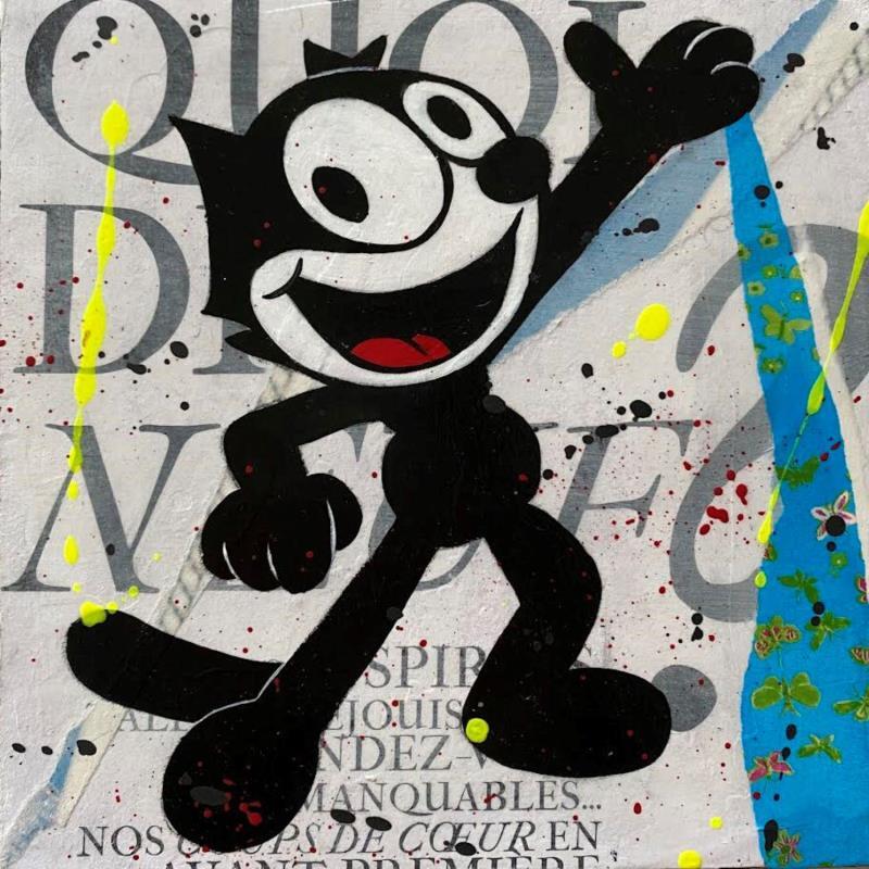 Painting F2  Félix by Marie G.  | Painting Pop-art Pop icons Wood Acrylic Gluing