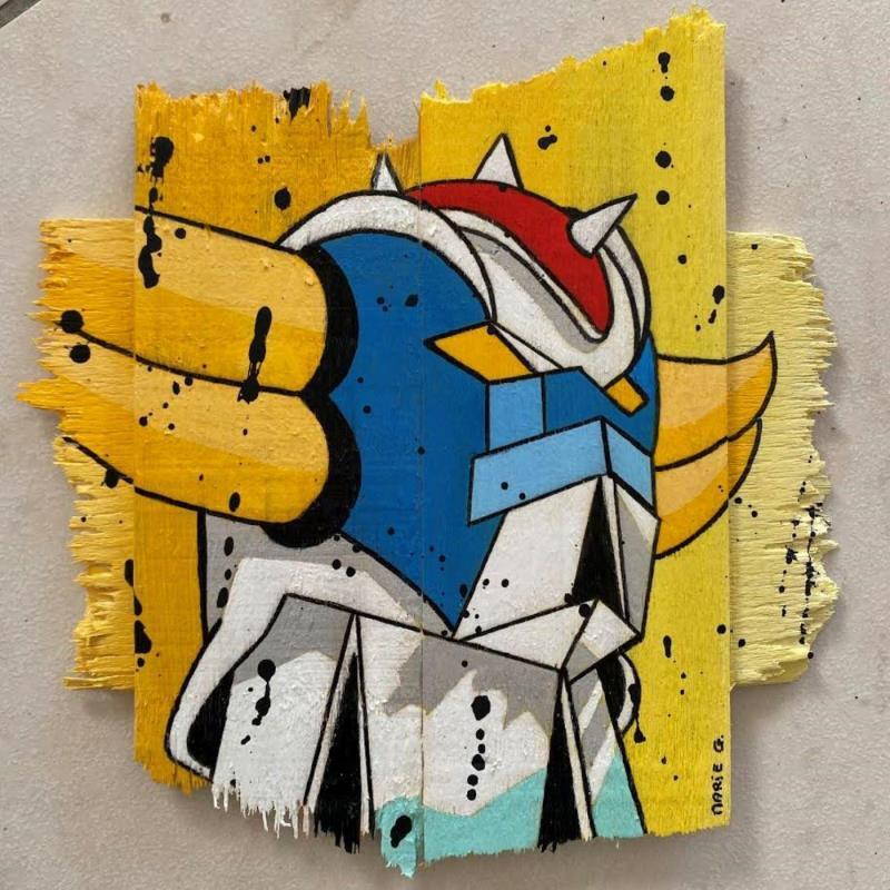 Peinture F2  Goldorak par Marie G.  | Tableau Pop-art Icones Pop Bois Acrylique