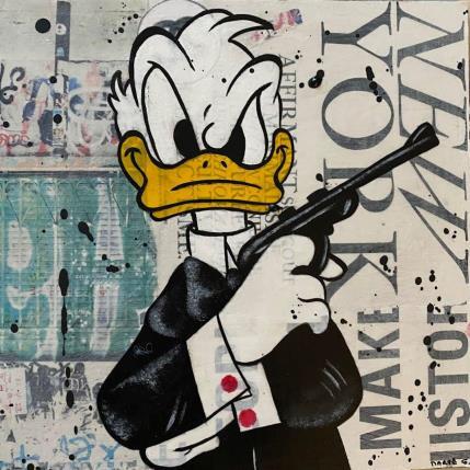 Peinture F3  Donald bond par Marie G.  | Tableau Pop-art Acrylique, Bois, Collage Icones Pop