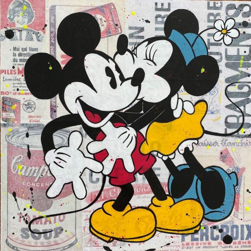 Pintura F4  passionnément por Marie G.  | Pintura Pop art Iconos pop Madera Acrílico Collage