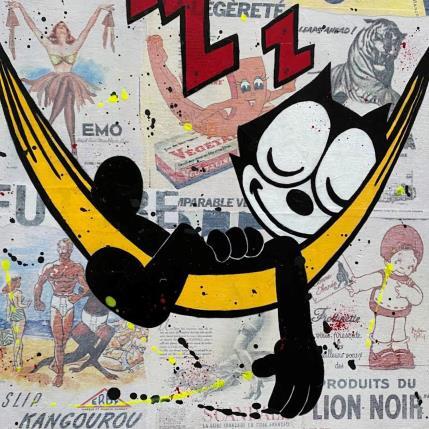 Peinture F4  sieste en cours par Marie G.  | Tableau Pop-art Acrylique, Bois, Collage Icones Pop