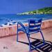 Painting Lumière bleue by Chassagnette Béatrice | Painting Figurative Landscapes Oil