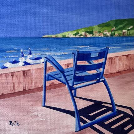 Painting Lumière bleue by Chassagnette Béatrice | Painting Figurative Oil Landscapes