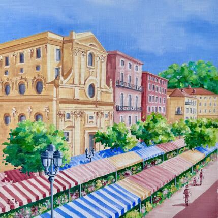 Painting Parfum de jour by Chassagnette Béatrice | Painting Figurative Oil Landscapes