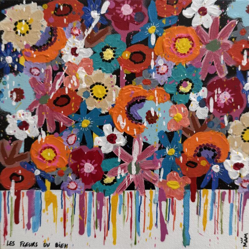 Peinture LES FLEURS DU BIEN par Mam | Tableau Pop-art Nature Acrylique