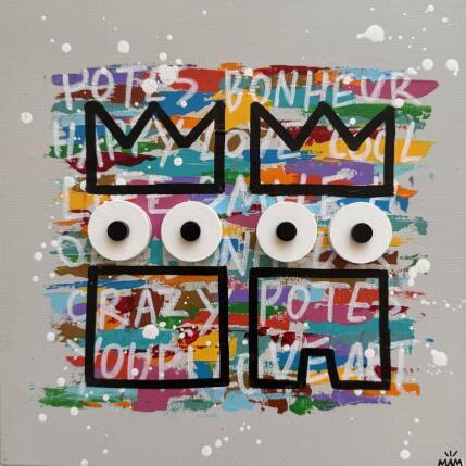 Peinture 2 POTES par Mam | Tableau Street Art Acrylique Icones Pop, Portraits, Société