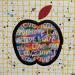 Peinture POMME D'AMOUR par Mam | Tableau Pop-art Icones Pop Natures mortes Acrylique