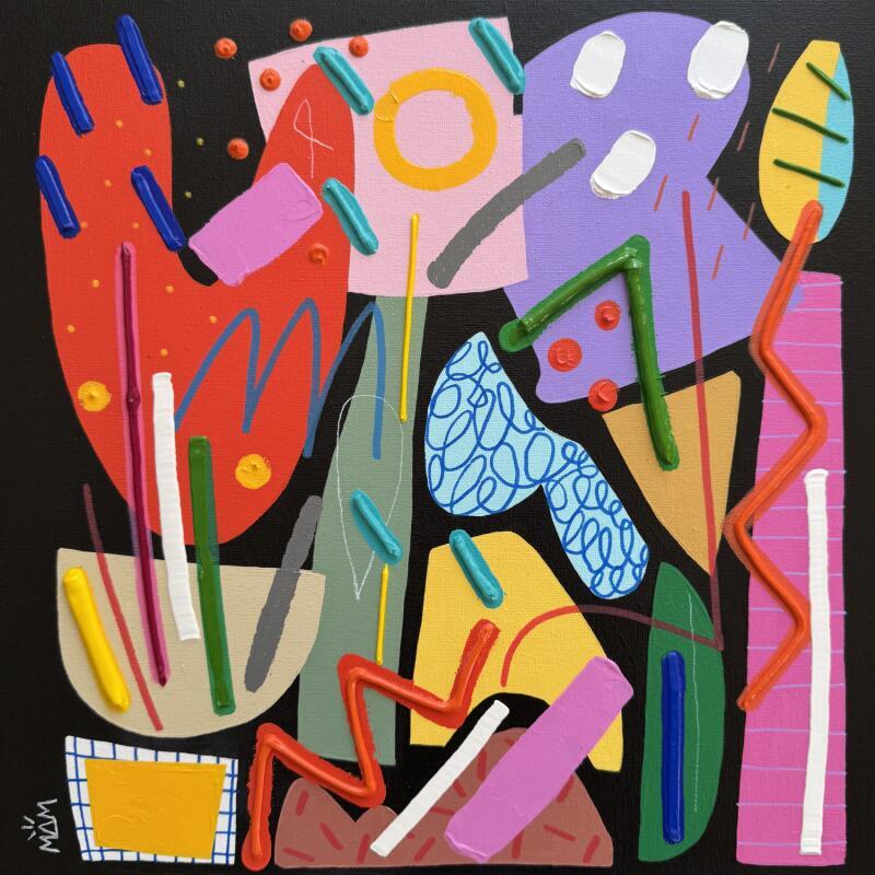 Painting PLUIE DE JOIE by Mam | Painting Abstract Pop icons Still-life Minimalist Acrylic