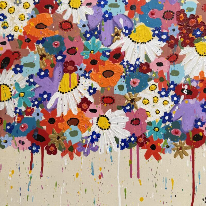 Peinture HAPPY FLOWERS par Mam | Tableau Figuratif Nature Natures mortes Acrylique