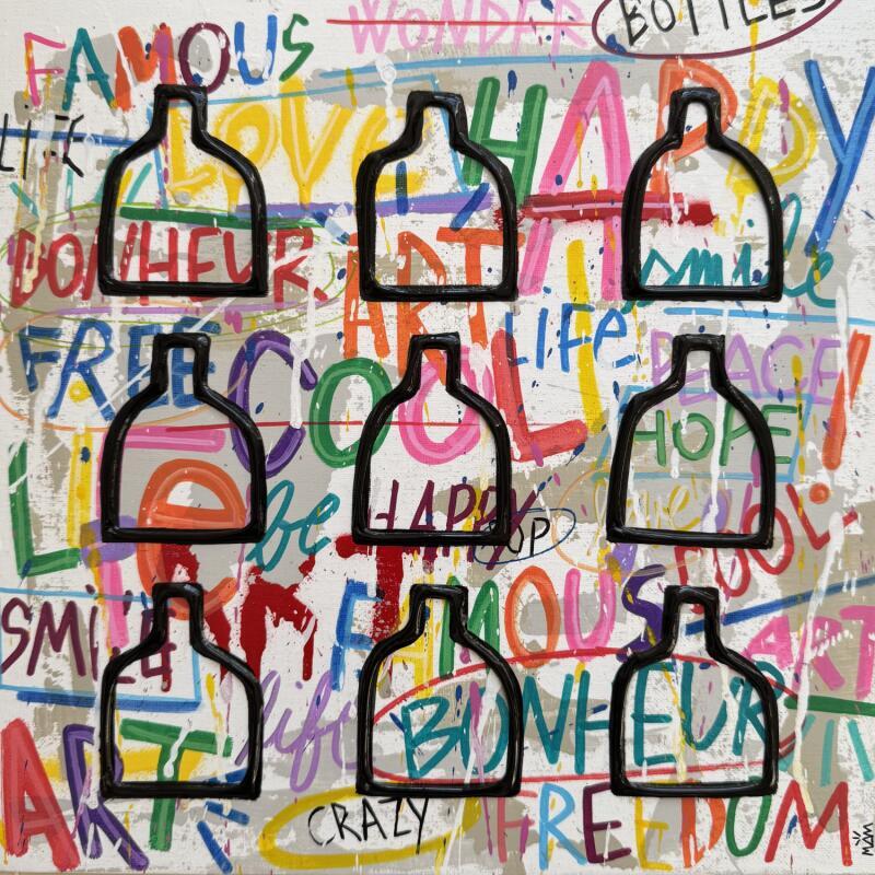 Painting STREET BOTTLES by Mam | Painting Pop-art Pop icons Still-life Acrylic