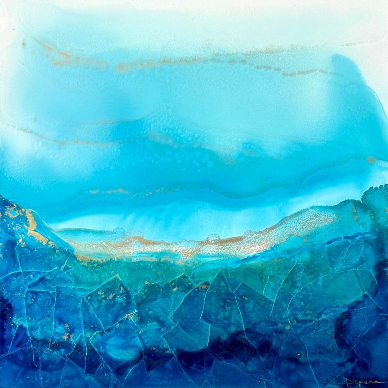 Peinture 2050 Poesie Marine par Depaire Silvia | Tableau Abstrait Paysages Marine Minimaliste Acrylique