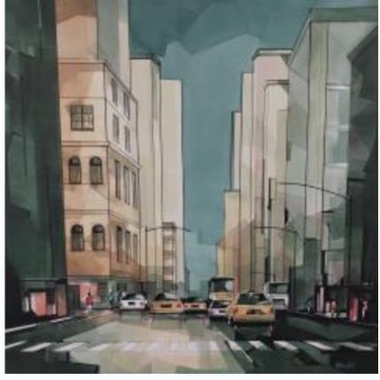 Gemälde New-York von Langlois Jean-Luc | Gemälde