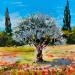 Painting Nature de la Provence by Rey Ewa | Painting Figurative Landscapes Acrylic