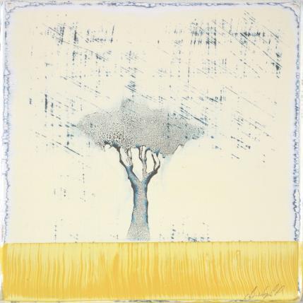 Gemälde Comme un jaune arborescent 422 von ChristophL | Gemälde Figurativ Acryl, Holz, Tinte Landschaften, Minimalistisch, Natur
