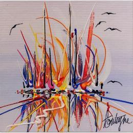 Peinture Jets colorés par Fonteyne David | Tableau Figuratif Acrylique