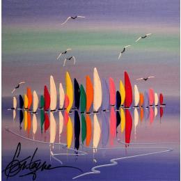 Peinture Espérance colorée par Fonteyne David | Tableau Figuratif Acrylique