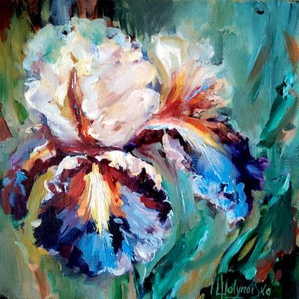 Peinture L’Exubérance de l’Iris par Malynovska Iryna | Tableau Impressionnisme Huile Nature