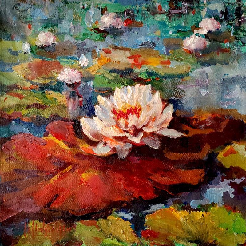 Peinture Éclat du Nénuphar par Malynovska Iryna | Tableau Impressionnisme Nature Huile