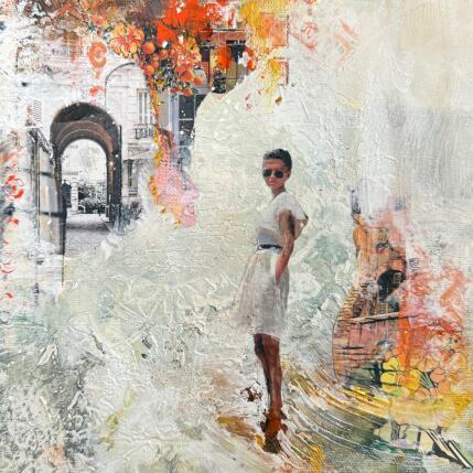 Peinture Le passage secret par Bergeron Marie-Josée | Tableau Abstrait Acrylique, Collage, Encre, Papier, Pastel