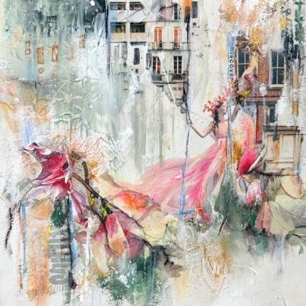 Peinture En équilibre par Bergeron Marie-Josée | Tableau Abstrait Acrylique, Collage, Papier, Pastel, Posca