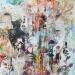 Peinture Avec passion par Bergeron Marie-Josée | Tableau Abstrait Acrylique Collage Posca Pastel Papier