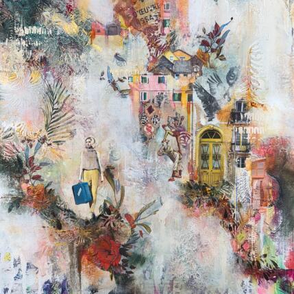 Peinture La symphonie des mystères par Bergeron Marie-Josée | Tableau Abstrait Acrylique, Collage, Papier, Pastel