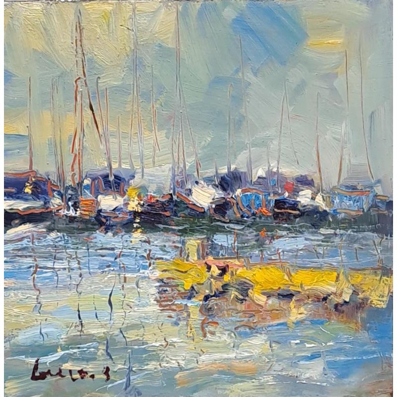 Peinture Tous les bateaux ... carqueiranne par Greco Salvatore | Tableau Figuratif Huile