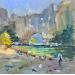 Pintura Pont d'arc (Ardèche) por Greco Salvatore | Pintura Figurativo Aceite