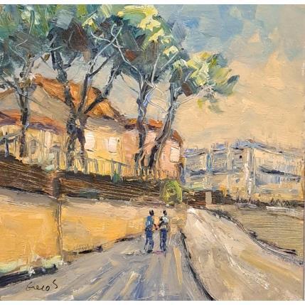 Peinture Conversations matinales par Greco Salvatore | Tableau Figuratif Huile