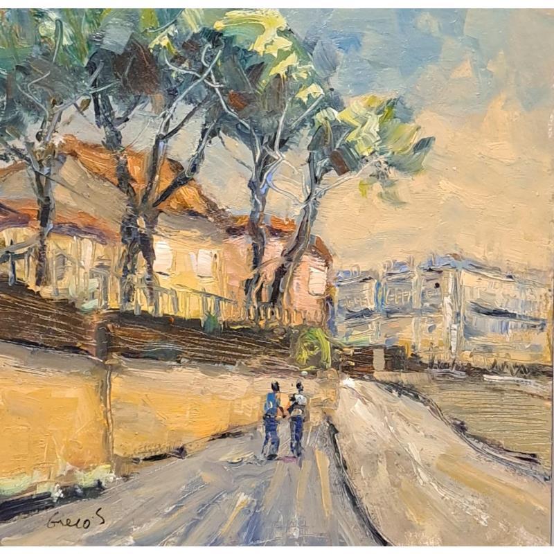 Peinture Conversations matinales par Greco Salvatore | Tableau Figuratif Huile