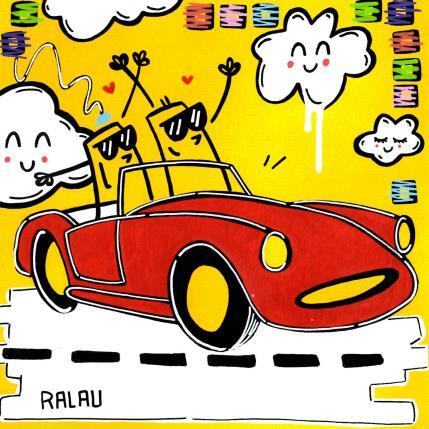 Peinture Une virée d'enfer par Ralau | Tableau Art Singulier Acrylique, Posca Scènes de vie