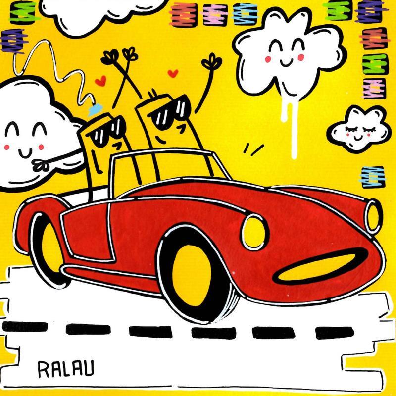 Painting Une virée d'enfer by Ralau | Painting Raw art Life style Acrylic Posca