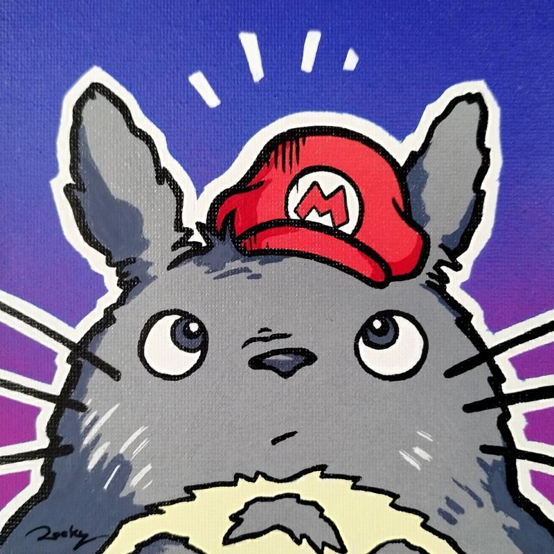 Peinture Totoro par Rocky Chaplin | Tableau Pop-art Icones Pop Acrylique Posca