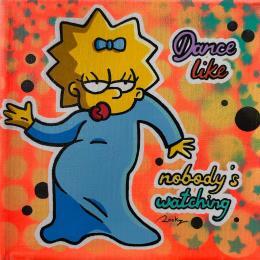 Painting Boogie Maggie by Rocky Chaplin | Painting Pop-art Acrylic, Graffiti, Posca Pop icons