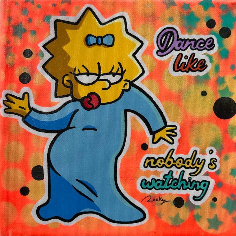 Painting Boogie Maggie by Rocky Chaplin | Painting Pop-art Pop icons Graffiti Acrylic Posca