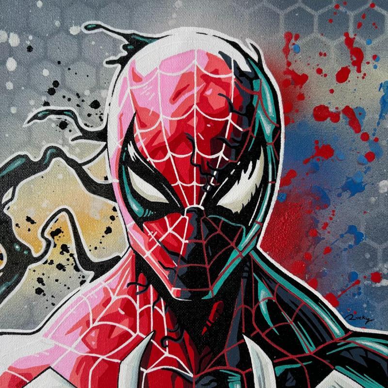 Painting Spider man  by Rocky Chaplin | Painting Pop-art Pop icons Graffiti Acrylic Posca