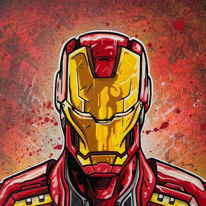 Painting Iron man  by Rocky Chaplin | Painting Pop-art Pop icons Graffiti Acrylic Posca