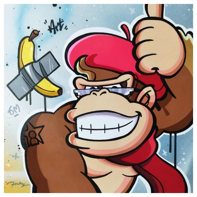 Painting Donkey by Rocky Chaplin | Painting Pop-art Pop icons Acrylic