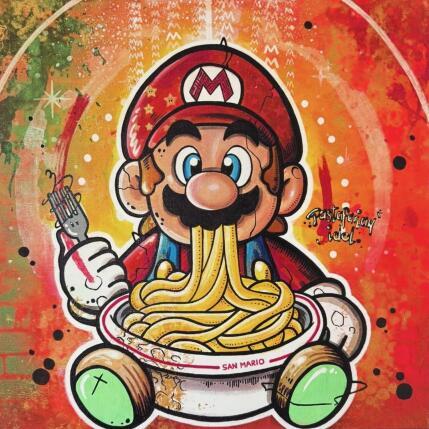 Peinture San Mario par Rocky Chaplin | Tableau Pop-art Acrylique Icones Pop