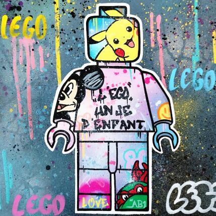 Peinture L'ego, un je d'enfant par Rocky Chaplin | Tableau Pop-art Acrylique Icones Pop