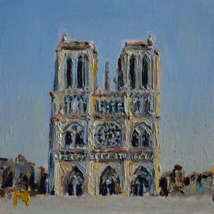 Peinture Notre-Dame par Manière Anisa  | Tableau Figuratif Huile Urbain