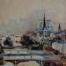 Painting Les Ponts by Manière Anisa  | Painting Impressionism Urban Oil