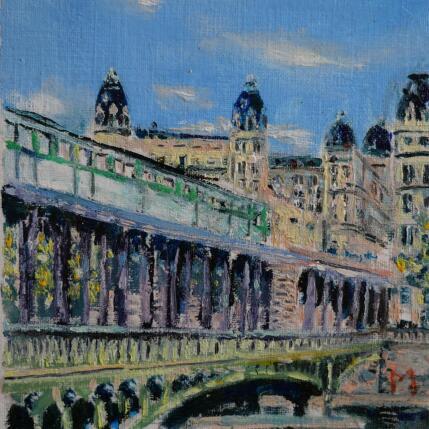 Peinture Ligne 6 par Manière Anisa  | Tableau Figuratif Huile Urbain